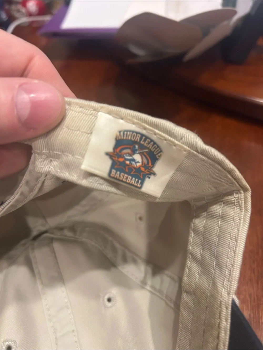 Round Rock Express Khaki Baseball Cap O/S Blue Patch America’s Pastime Read